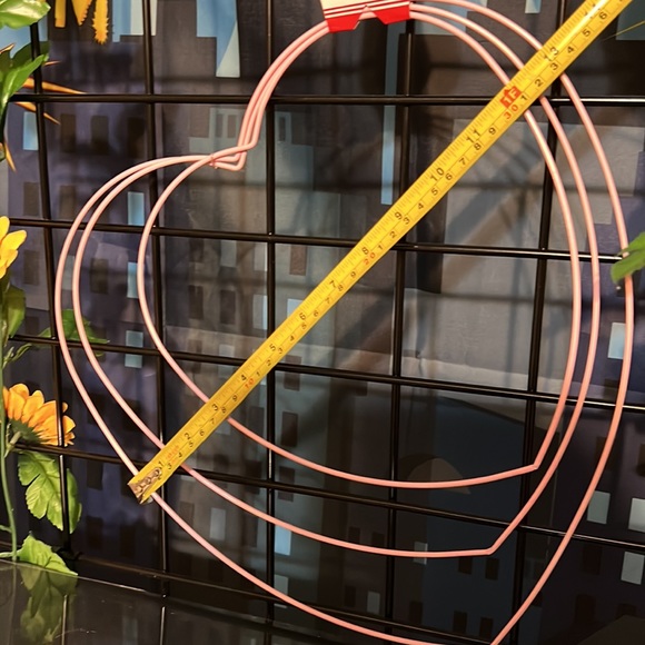 New Floral Garden Pastel Pink Iron Metal Heart Shape Rings, 3 pc. - Picture 6 of 6